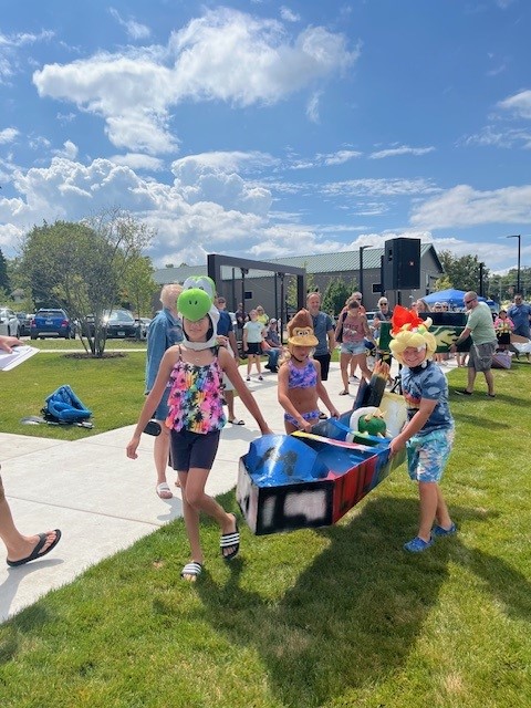 Fox Lake Cardboard Boat Race at Lakefront Park